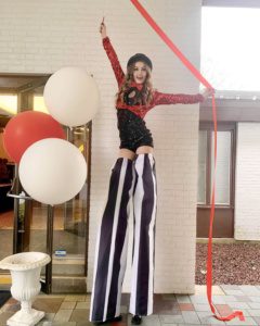 Circus themed stilt walkers