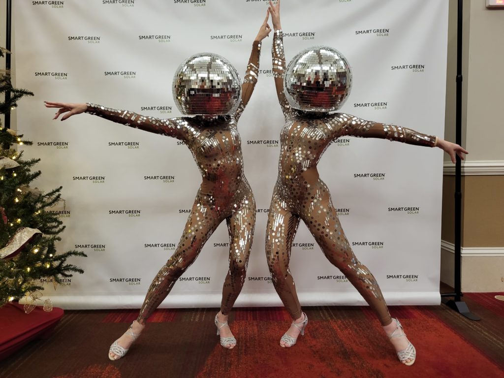 Disco Ball Dancers, Mirror Ball Dancers, Dancers for Hire Boston