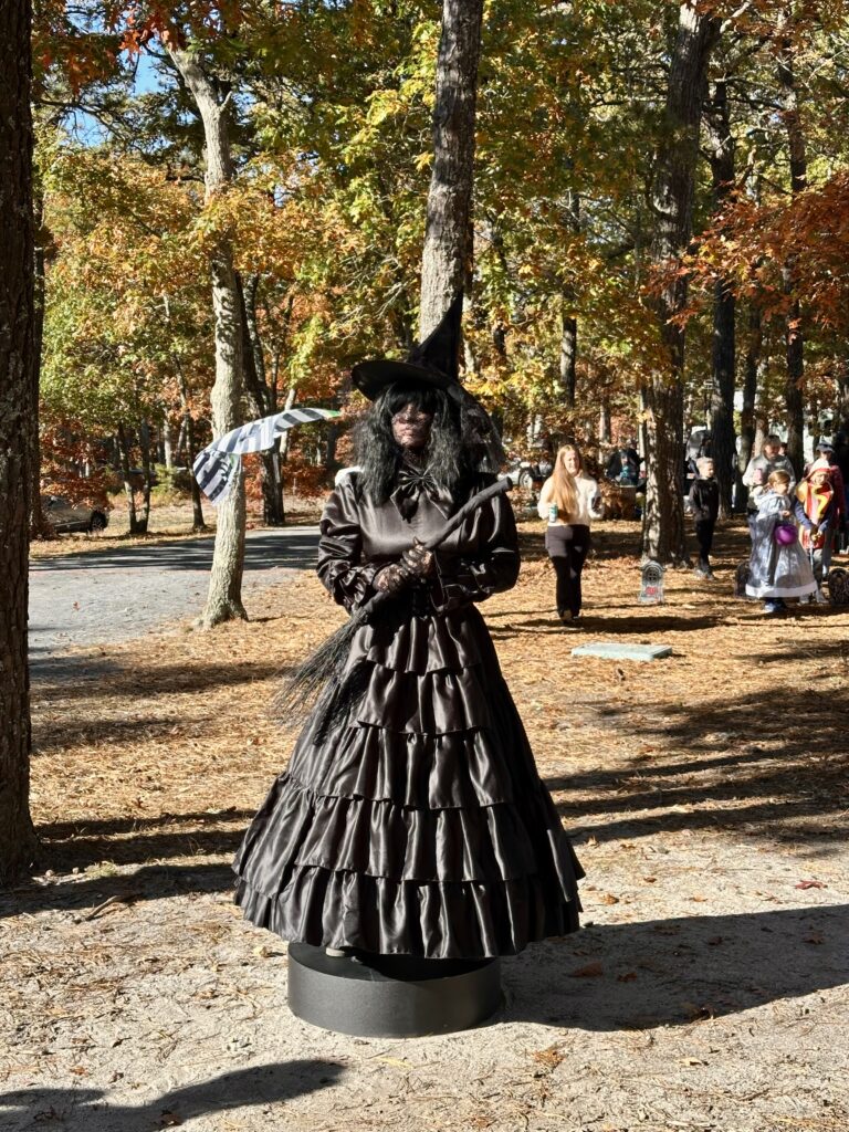 Witch Living Statue for Hire Halloween Entertainment for Hire for Private Events Corporate Events Boston MA